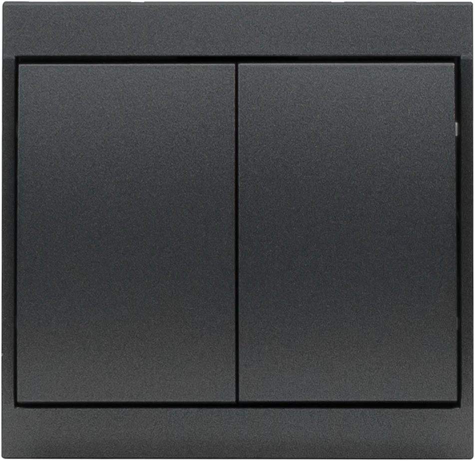 Plastrol 2 klavišų įmontuojamas jungiklis, 10A, 250V, žvakidinis (modulis)