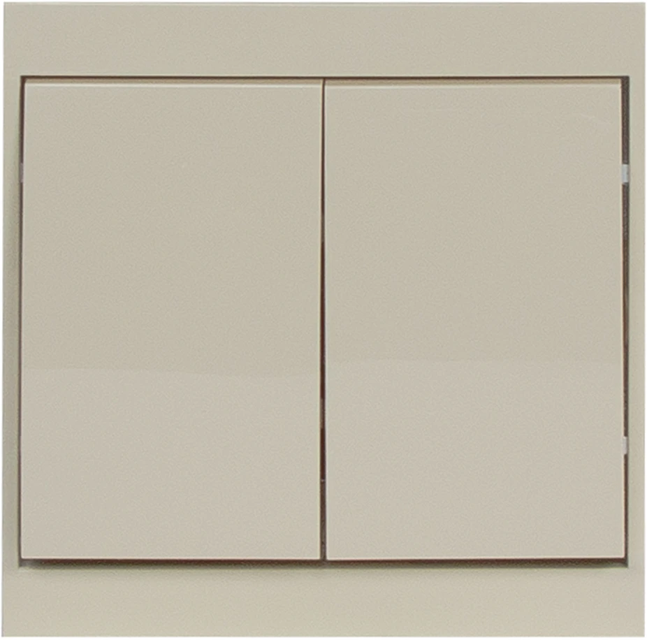 Plastrol 2 klavišų įmontuojamas jungiklis, 10A, 250V, žvakidinis (modulis)