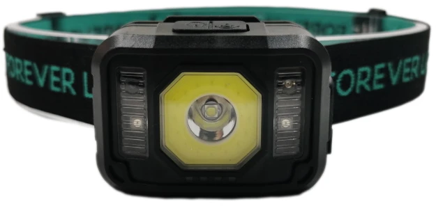 Plastrol LED galvos šviestuvas Senso XP-E 3W + COB 3W su jutikliu 270lm 1200mAh Li-Pol Forever Light
