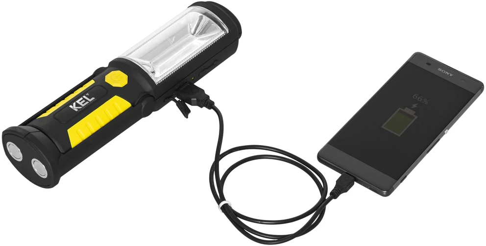 Plastrol LED akumuliatorinis dirbtuvių žibintuvėlis su powerbank funkcija LW-1PB