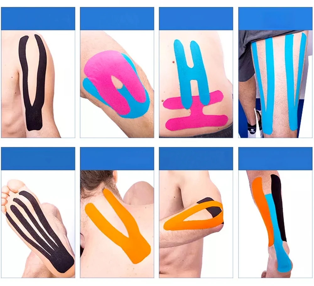 Plastry Kineziologinis teipas, kinesio pleistras 5cmx5m, geltonas