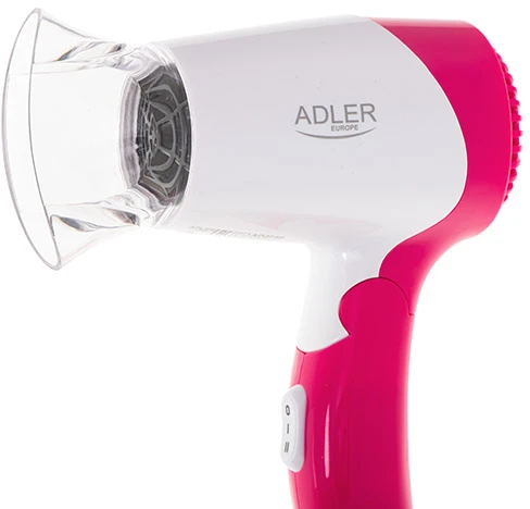 Adler | Plaukų džiovintuvas | AD 2259 | 1200 W | Number of temperature settings 2 | Baltas/Rožinė