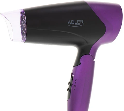 Adler | Plaukų džiovintuvas | AD 2260 | 1600 W | Number of temperature settings 2 | Juodas/Violetinė