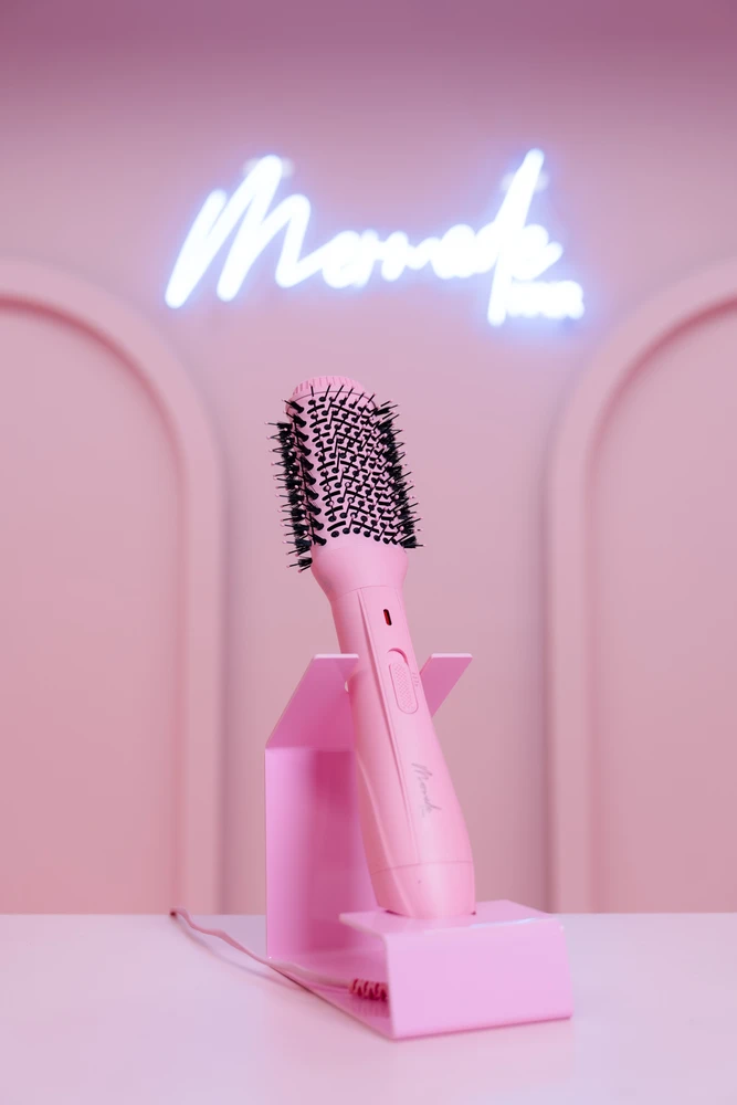 Mermade Blow Dry Rožinė Plaukų formavimo šukos rožinės spalvos
