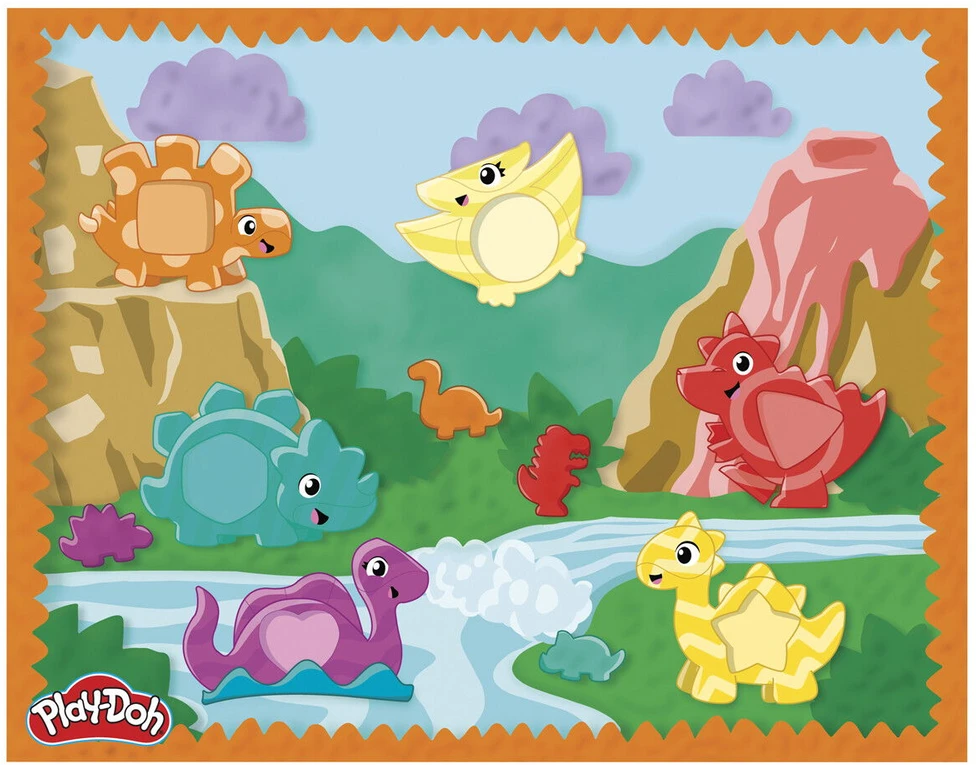 PLAY-DOH žaidimų rinkinys Formos ir spalvos Dino