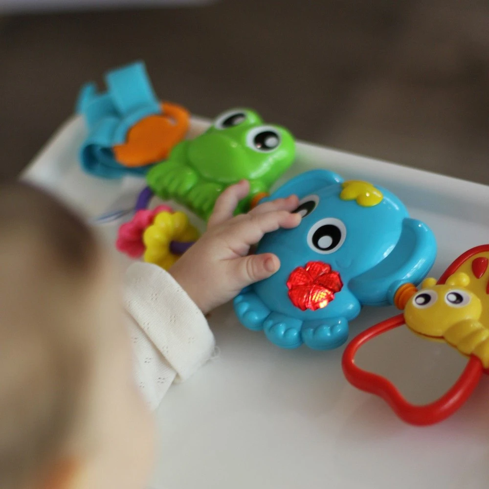 PLAYGRO muzikinis vežimėlio žaislas Travel Trio Musical, 0186984