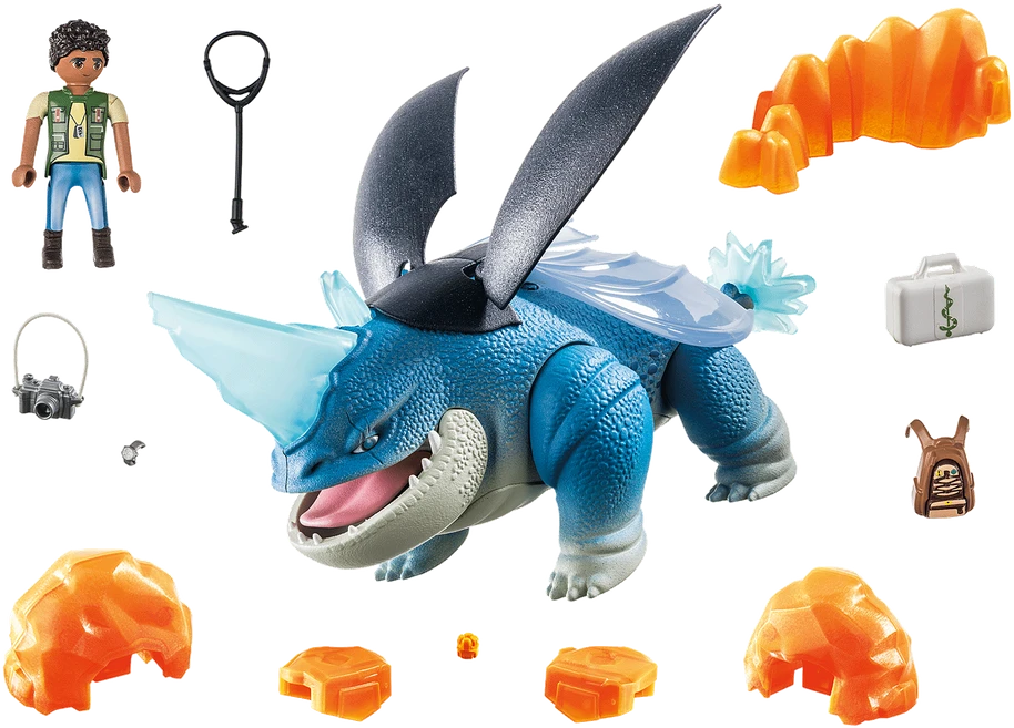 71082 PLAYMOBIL® Drakonai. Devyni karalysčių – Plowhorn ir D'Angelo