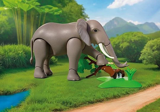 Konstruktorius Playmobil Elephant with Zookeeper (72068)