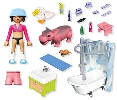 Konstruktorius Playmobil Animal Bathtime (71950)