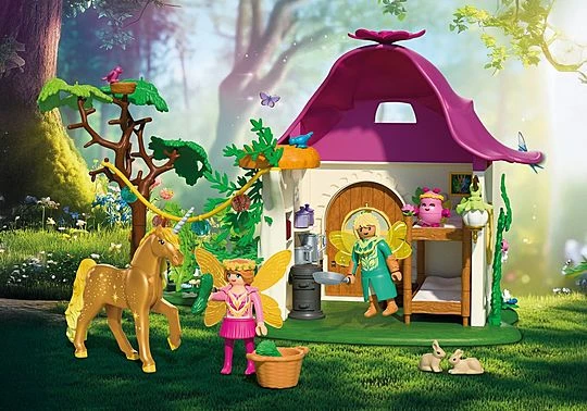 „Playmobil Princess Magic 71838“ jaukus fėjų namelis ir Auksinė vienaragis