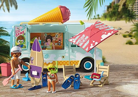 PLAYMOBIL - Mano gyvenimas: Ledų sunkvežimis su banglenčių parduotuve (71904)