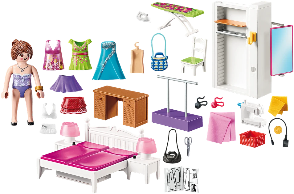 „Playmobil Dollhouse“ 70208 miegamasis su siuvimo kampu