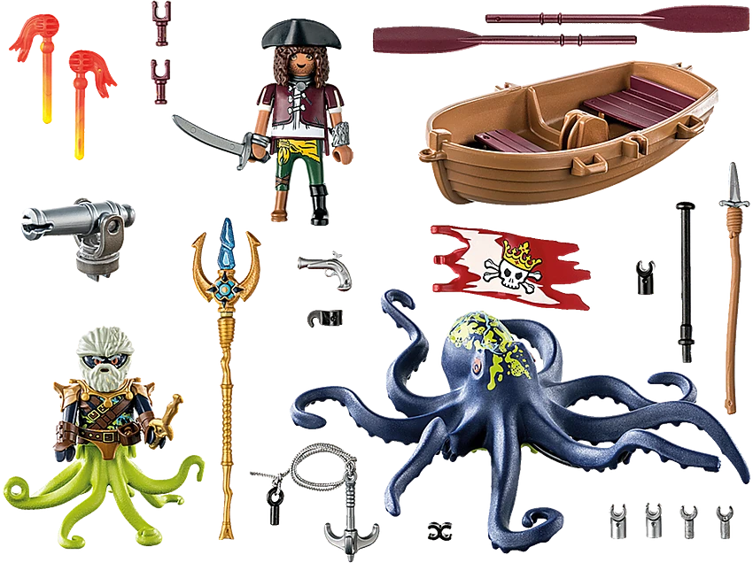 Playmobil Pirates 71419 Kova su milžinišku aštuonkoju
