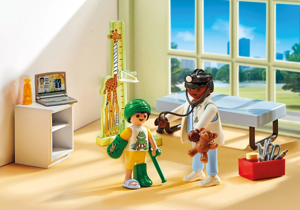 PLAYMOBIL pediatro rinkinys su meškiuku