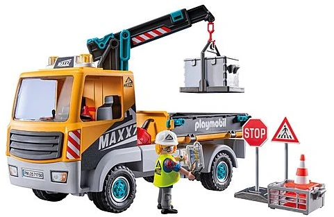PLAYMOBIL - Statybinis sunkvežimis su kranu (71750)