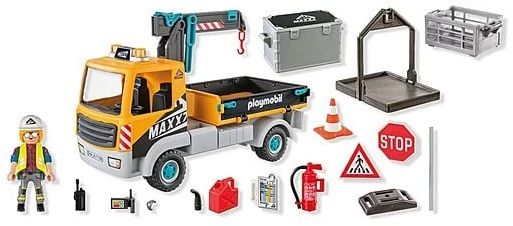 PLAYMOBIL - Statybinis sunkvežimis su kranu (71750)
