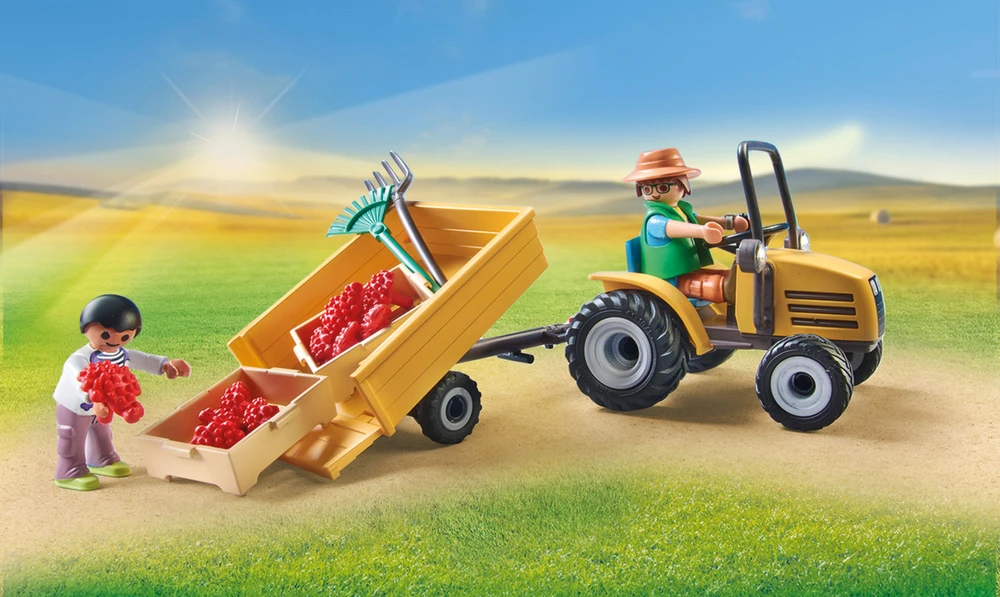 Playmobil Country 71442 Traktorius su priekaba ir vandens baku