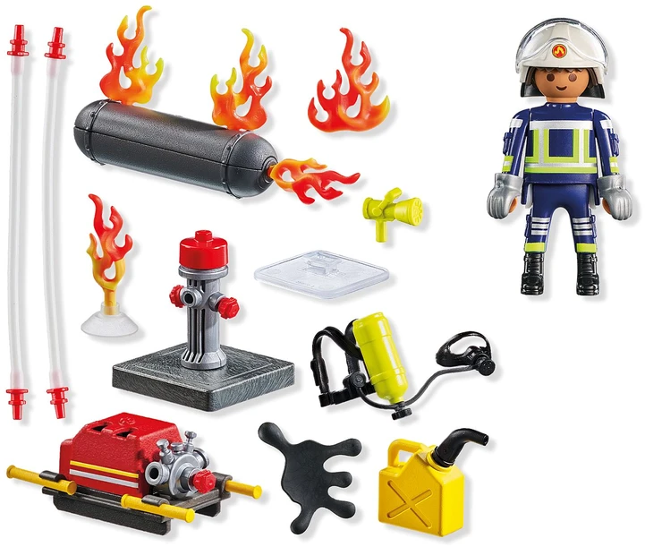 „Playmobil Action Heroes“ 71826 Ugniagesys su vandens pompa