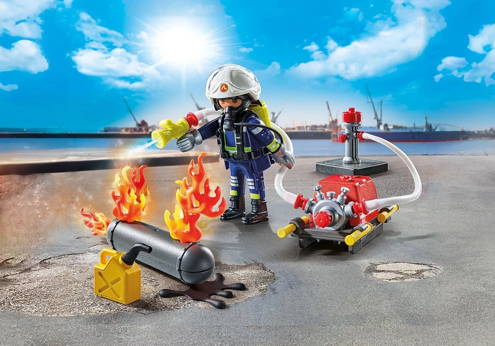 „Playmobil Action Heroes“ 71826 Ugniagesys su vandens pompa