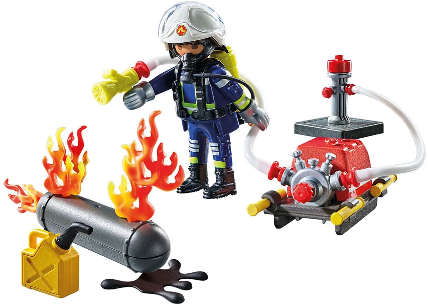 „Playmobil Action Heroes“ 71826 Ugniagesys su vandens pompa