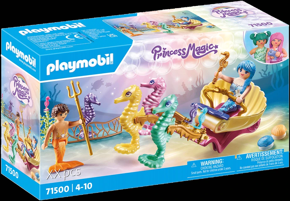 Playmobil Princess Magic 71500 Povandeniniai gyventojai su jūrų arkliuko vežimu