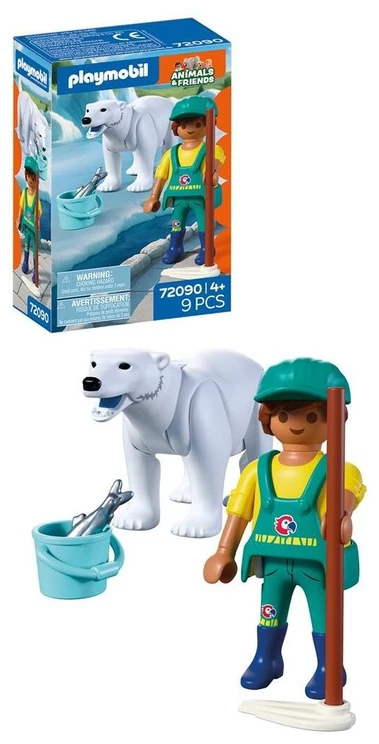 PLAYMOBIL - Zoologijos sodas: Baltasis lokys ir zoologijos sodo prižiūrėtojas (72090)