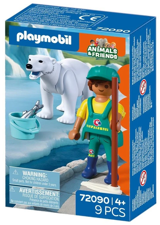 PLAYMOBIL - Zoologijos sodas: Baltasis lokys ir zoologijos sodo prižiūrėtojas (72090)