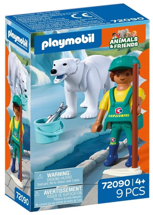 PLAYMOBIL - Zoologijos sodas: Baltasis lokys ir zoologijos sodo prižiūrėtojas (72090)