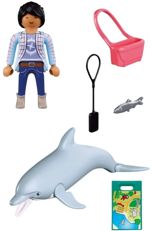 PLAYMOBIL - Zoologijos sodas: Delfinas ir lankytojas (72091)