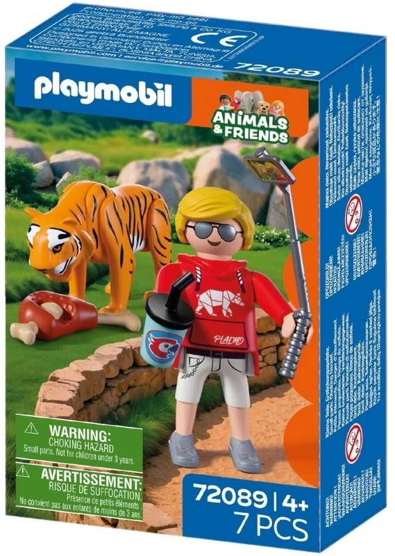PLAYMOBIL - Zoologijos sodas: Tigras ir lankytojas (72089)