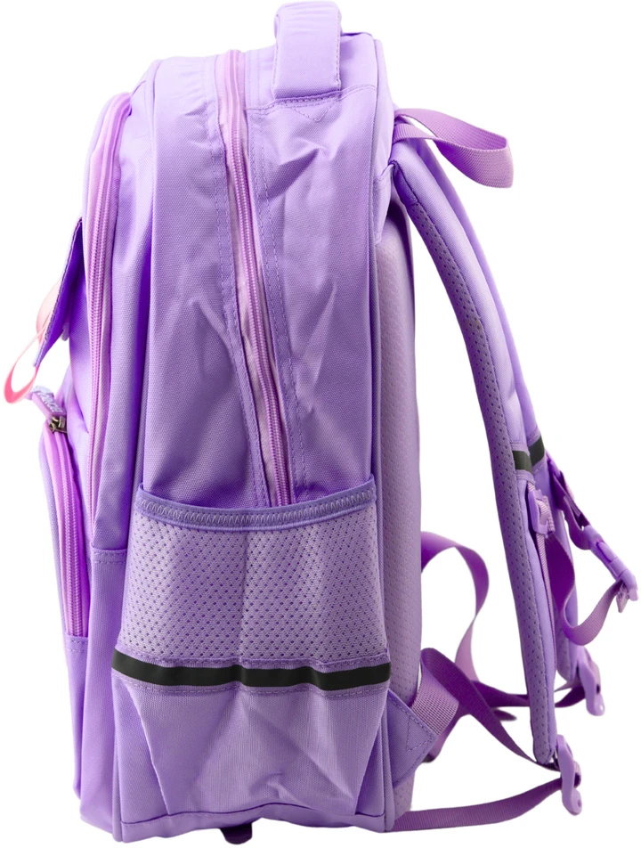 Lean Violetinis mokyklinis kuprinės su katės motyvu ir atšvaitais, 20L