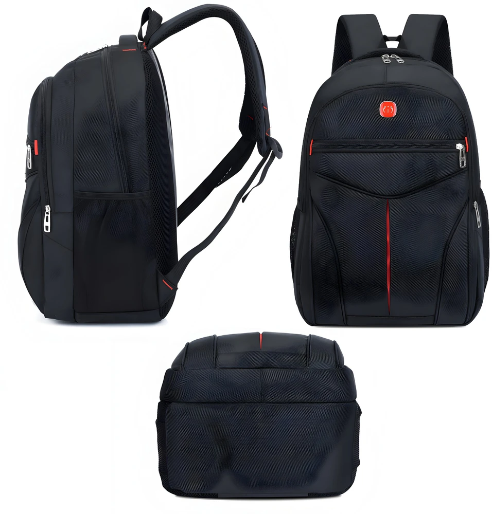 Plecak Kuprinė Sportinė kuprinė, mokyklinė, turistinė, juoda, miesto, didelė, unisex mokyklinė rankinė