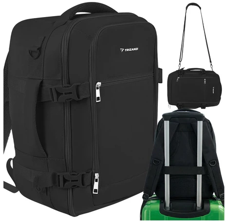 Trizand juodas 40x25x20cm hiking backpack