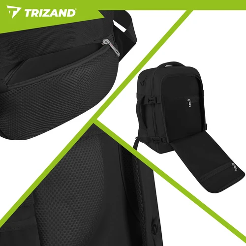 Trizand juodas 40x25x20cm hiking backpack