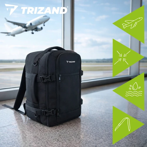 Trizand juodas 40x25x20cm hiking backpack