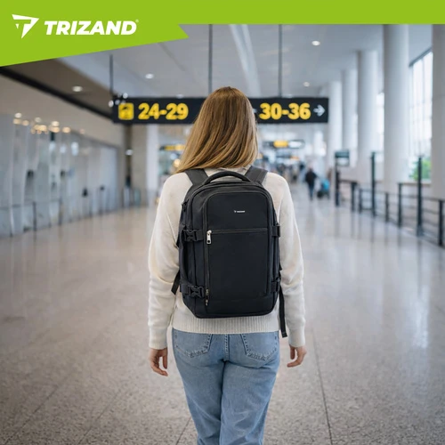 Trizand juodas 40x25x20cm hiking backpack