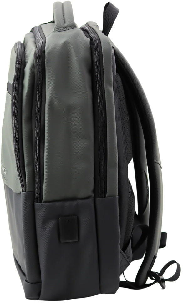 Lean Kuprinė su USB ir nešiojamojo kompiuterio skyriumi, juoda/pilka, 16L