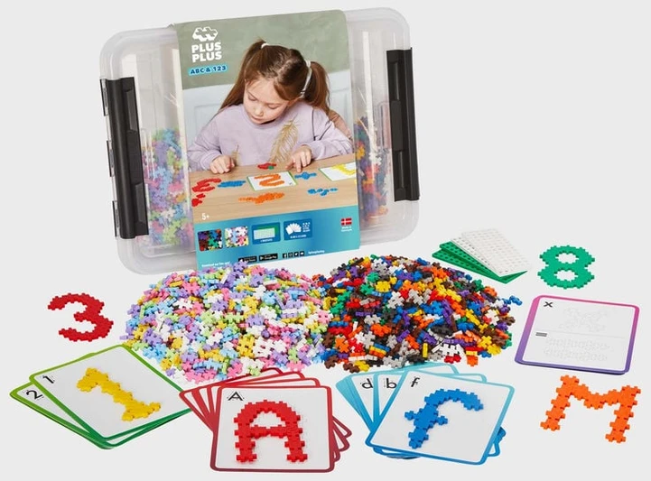 „Plus-Plus“ – ABC ir 123 daiktų laikymo dėžė / 2000 vnt. (3923)