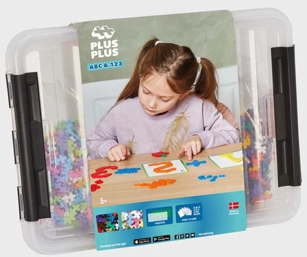 „Plus-Plus“ – ABC ir 123 daiktų laikymo dėžė / 2000 vnt. (3923)