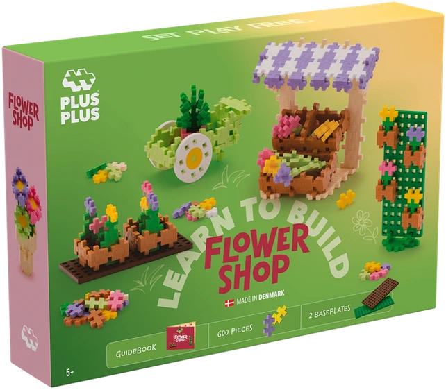 „Plus Plus“ – išmokite statyti gėlių parduotuvę – (4336)