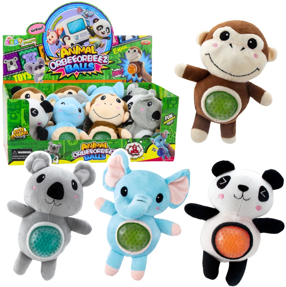 Lean Toys Spaudžiamas žaislas su vandens rutuliukais pilve, 17 cm