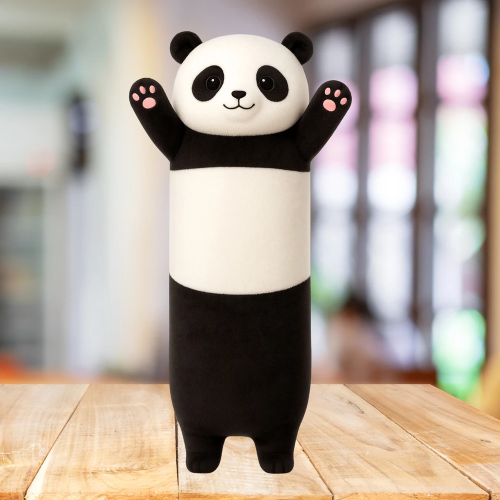 Lean Toys Minkštas panda volelis pagalvė 70 cm