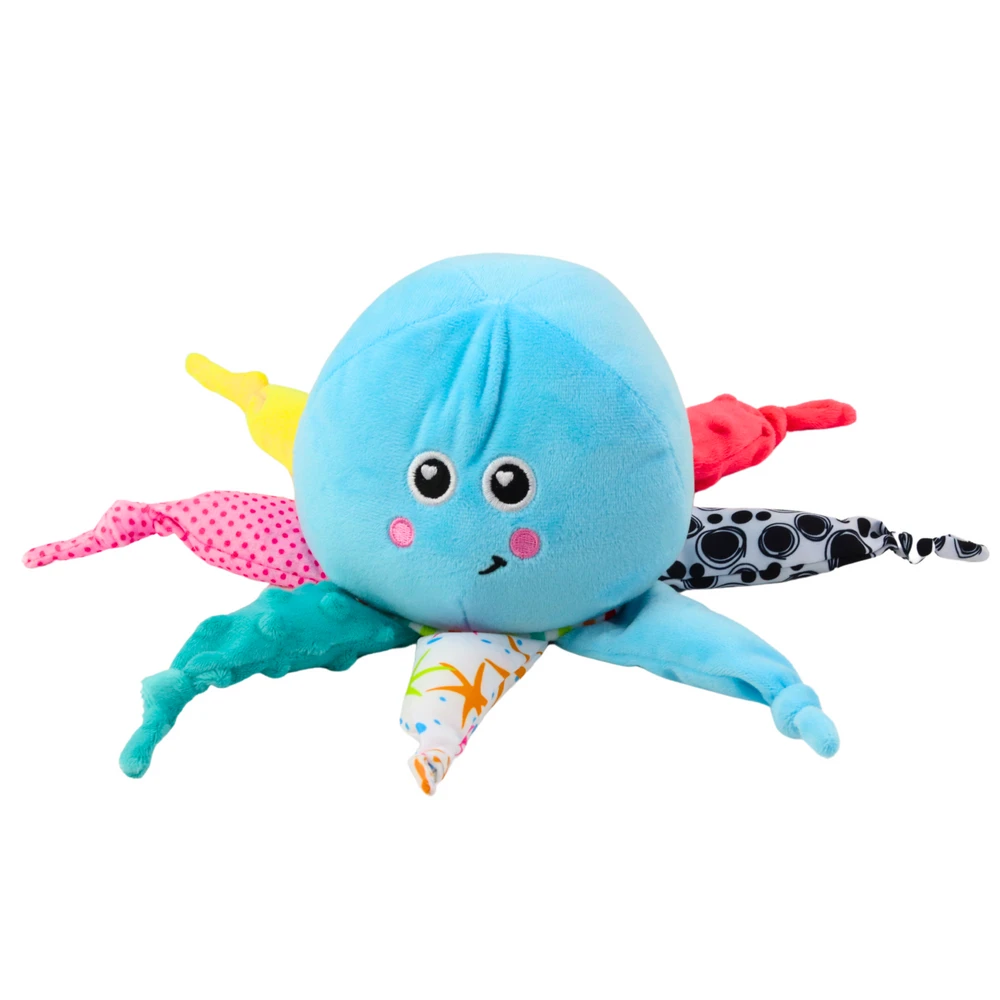 Lean Toys Minkštas aštuonkojis su projektoriumi ir melodijomis kūdikiams