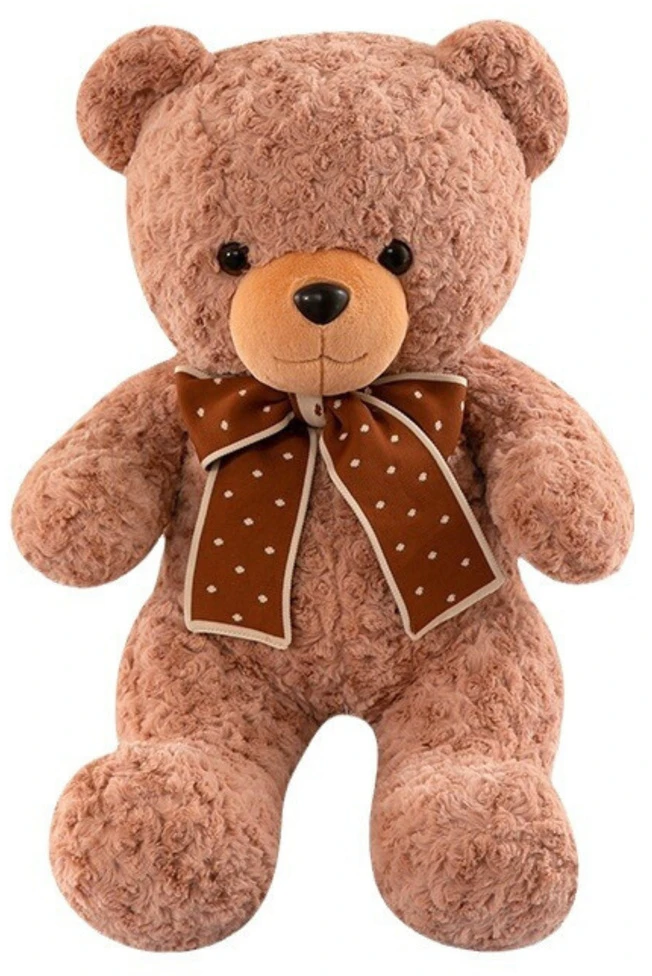 Lean Toys Pliušinis žaislas - meškiukas su kaspinu, 45 cm aprašymas - Prekės nuotrauka