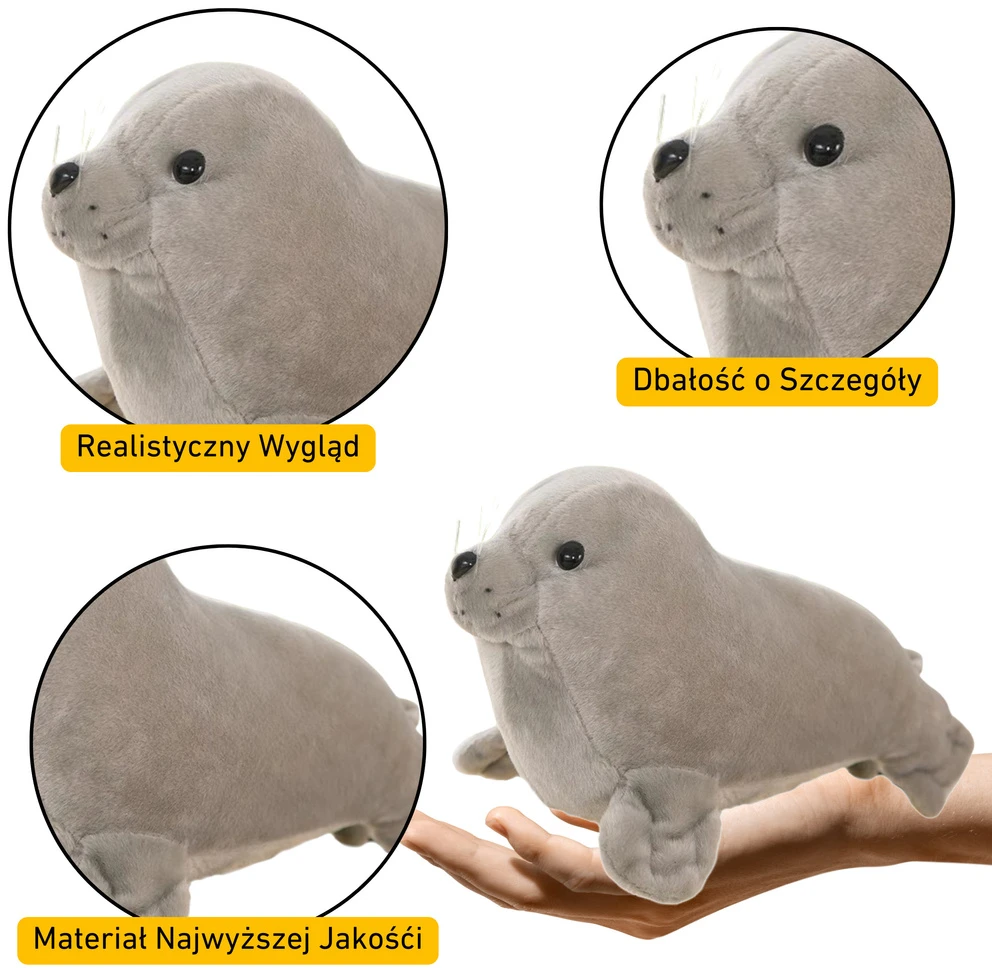 Lean Toys Pliušinis Pilkas Ruonis, 20 cm