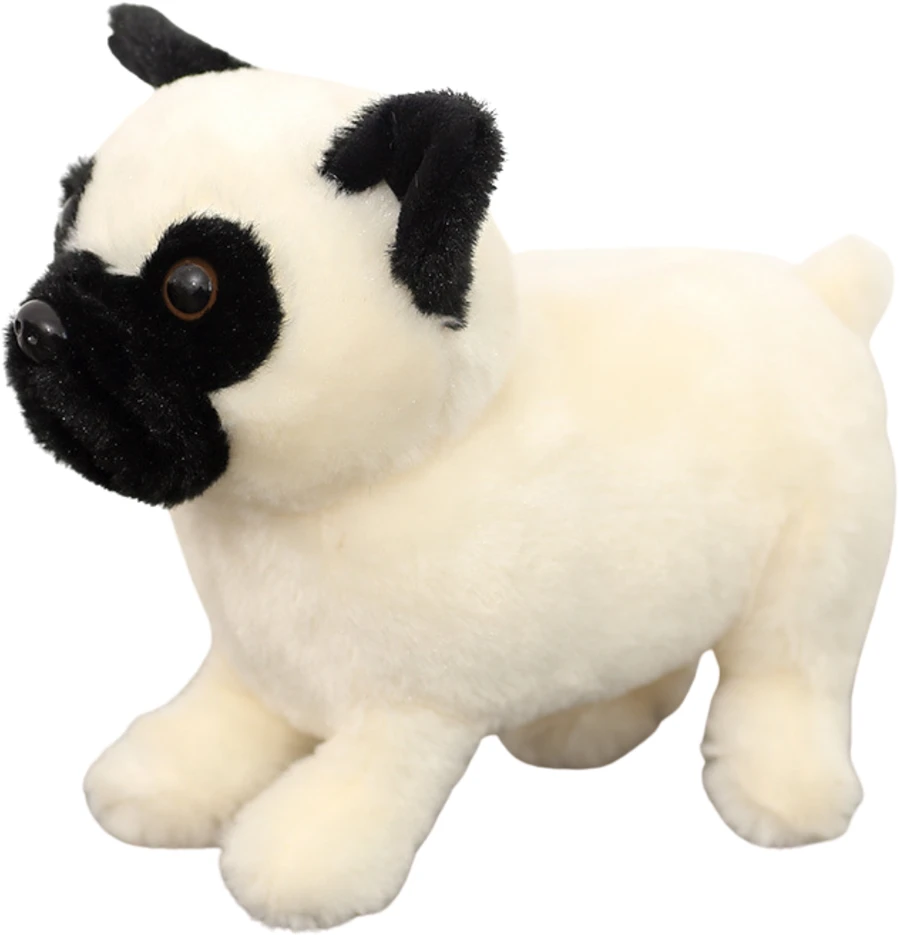 Lean Toys Pliušinis žaislas - mopsas, 19 cm