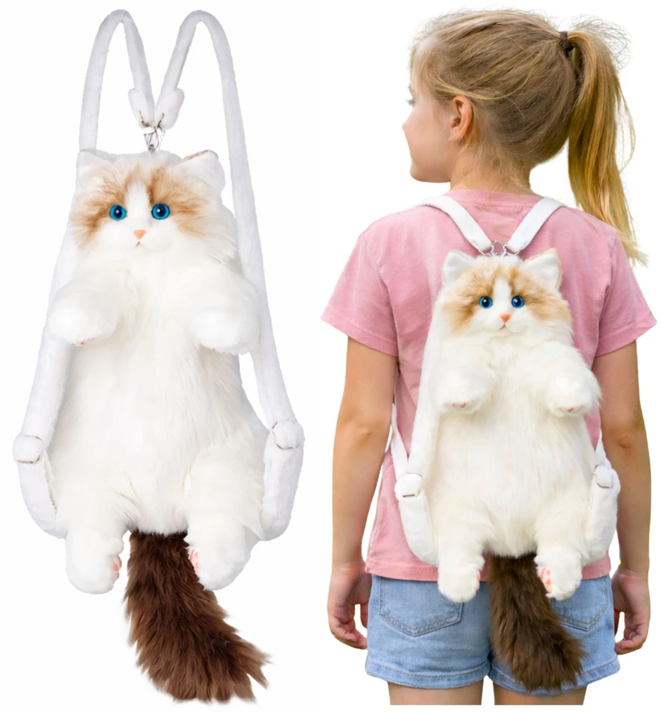 Lean Toys Pliušinė kuprinė 50 cm