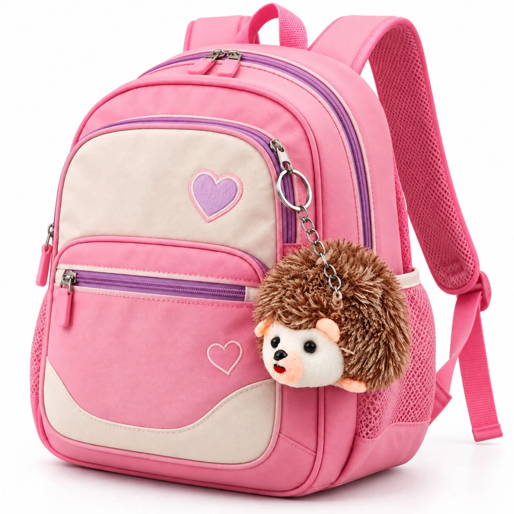 Lean Toys Pliušinis ežiuko raktų pakabukas, 9 cm, rudas