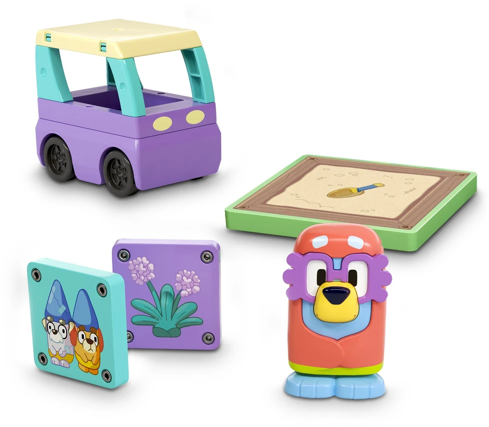 Plytelių miestas - Bluey Magnetiniai mini žaidimų rinkiniai – močiutės Janet plytelių rinkinys