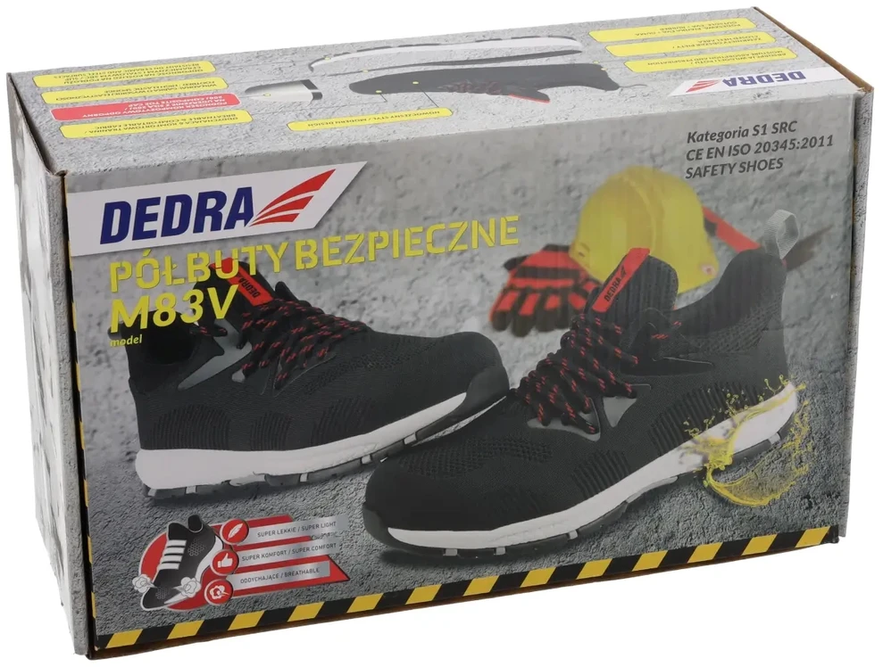 Dedra Półbuty Apsauginiai batai M83V sport, 47 dydis, kat. S1 SRC, kompozitiniai